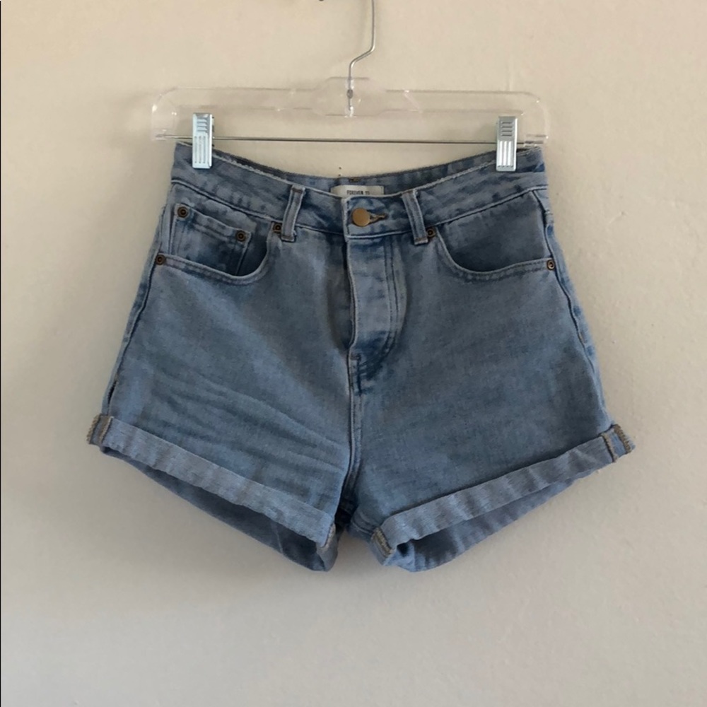 Light Blue Denim Shorts